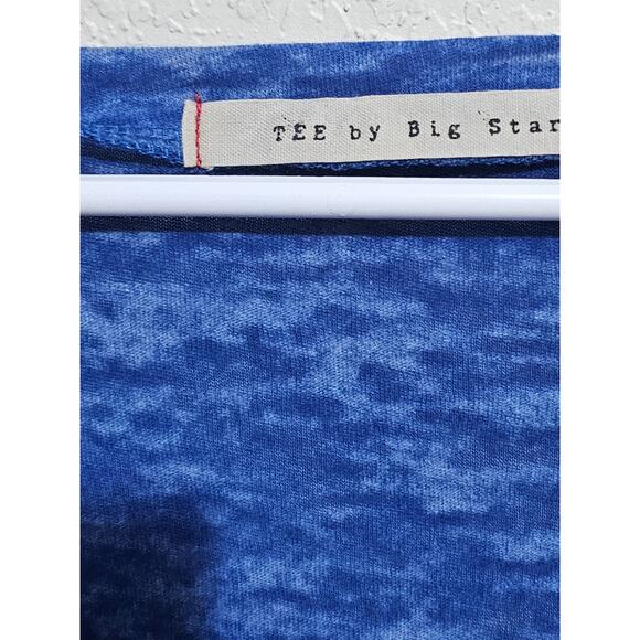 Tee by Big Star Top Womens Size Medium Blue Heathered Tshirt Long Sleeve (936) - Picture 3 of 5